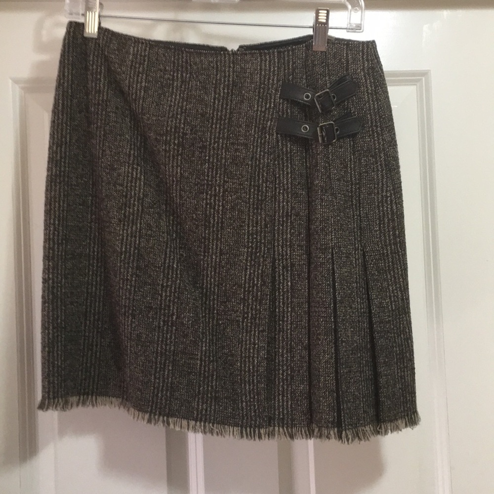 Elie Tahiri Tweed Brown mini skirt